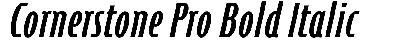 Cornerstone Pro Bold Italic